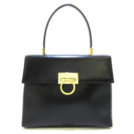 Salvatore Ferragamo Pre-owned, Leather Handbag Zwart, Dames, Maat:ONE Size
