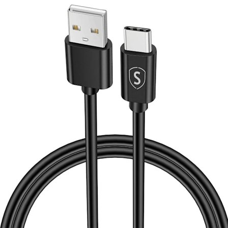 SiGN USB-C Kabel, 2.4A, 1m - Svart