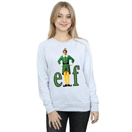 Elf Dam/Dam Buddy Logotyp Sweatshirt L Marinblå