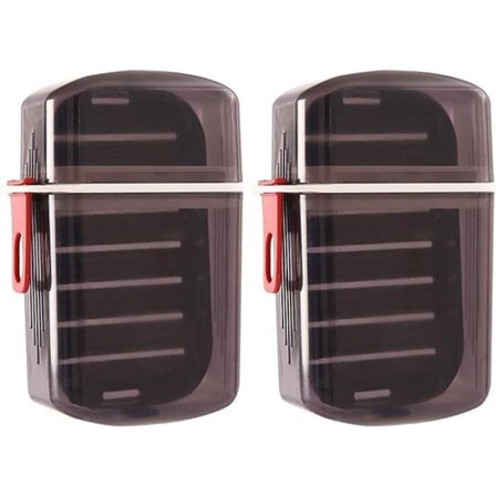 ING Sæbeskål med 2 12 x 7 x 4,5 cm Sæbeholdere Praktisk Sæbeskål Aftageligt Tilbehør Nem at Rengøre Holder Sæben Tør Sæbeboks Plast og