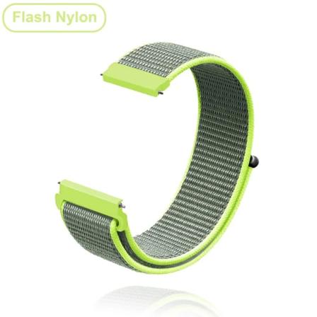 Nya 18 mm 20 mm 22 mm remmar för Garmin Venu 2S Armband Vivoactive 3 4S 4 Forerunner 245 645 Galaxy Watch 4 Classic 42 46 mm Flash Nylon 18mm