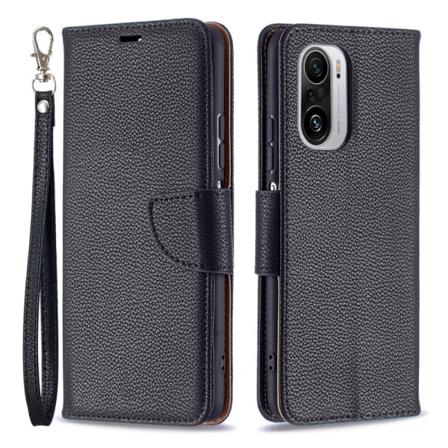 Litchi Plånboksfodral till Xiaomi Mi 11i / Poco F3 - Svart Svart
