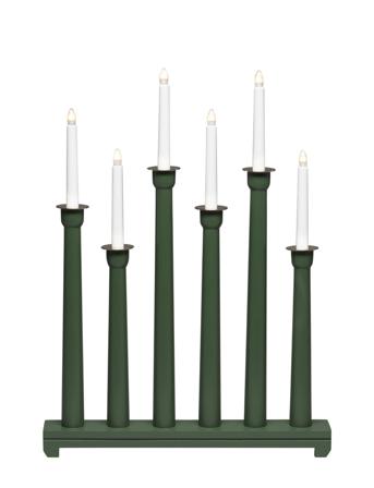 Elljusstake 6 Ljus Home Lighting Christmas Lighting Electric Advent Candlesticks Grön Konstsmide