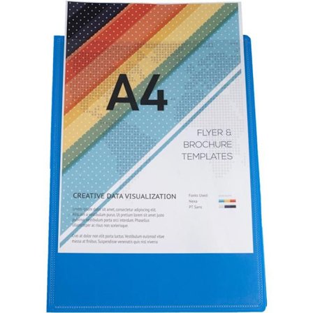 Exacompta 5740E 12x Dokumentmappar i semi-stelt polypropen Kreacover Opaque 80 vyer - A4 - Blandade färger