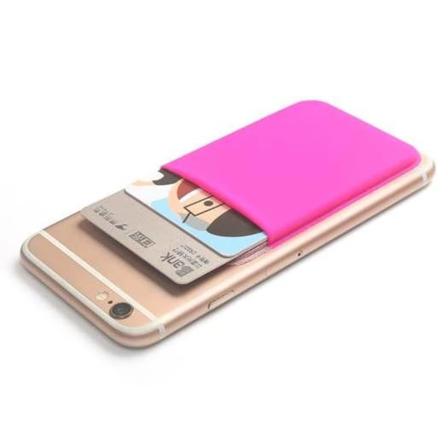 Korthållare för smartphones med flärp - Rosa Pink