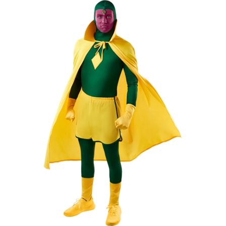 WandaVision Deluxe Halloween-kostym för män XS grön/gul Green/Yellow XS