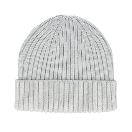 Beechfield - Grå cuff Beanie - Kids Organic Cotton Cloud Grey Cuff @ Hatstore