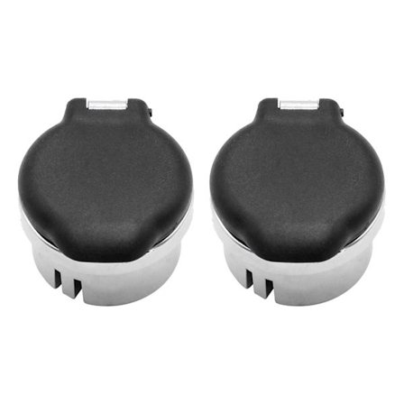 2 st Dash Power Outlet Cover 12 Volt Power Outlet Plug Med Chrome Pop-out Knob Dash Cover För Silverado Tahoe Sierra 2007-2013