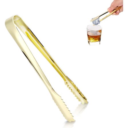 Rostfria isbitssockertång, aptitretare tång guld godis tång mini serveringstång aptitretare tång för fest kaffebar