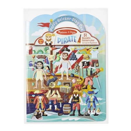 Återanvändbara tjocka stickers, Pirat - Melissa & Doug
