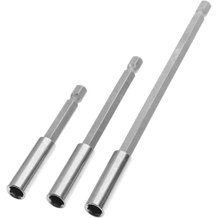 3 stk. - magnetisk borforlengerholder - magnetisk bitsholdersett - sekskantet skaft