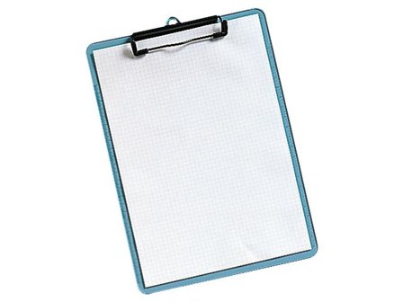 Blockhållare A4 transparent blå - Lyreco - Kontorsmaterial - Till skrivbordet - Skrivplattor