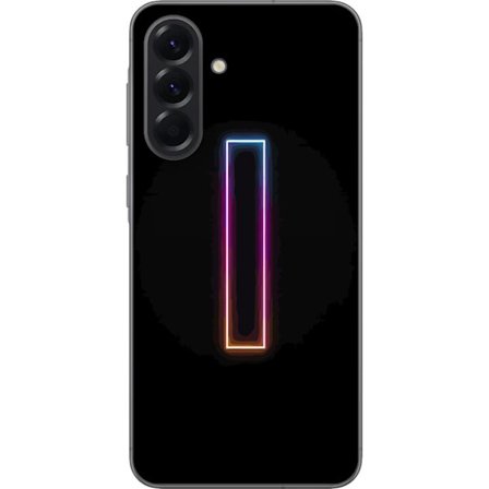 Kompatibelt Mobildeksel til Samsung Samsung Galaxy A56 Minimalistisk neonbokstav I i regnbuefarger mot mørk bakgrunn