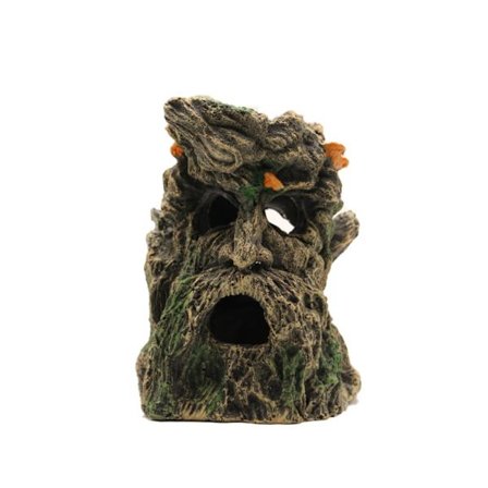 Ansiktsbehandling trädhuvud akvarium dekoration eremitkrabba trä