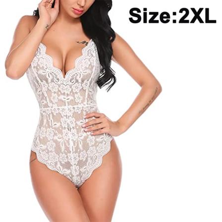 Kvinder One Piece Lingeri Dyb V Sexet Blonde Bodystocking Sexet Lingeri