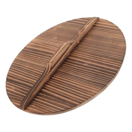 Puinen Kannen Kansi Paistinpannuun ja Wokkiin, Paksuuntunut Puukansi, Vintage-tyyliset Keittiövälineet, Suojakansi Kotikokkaukseen