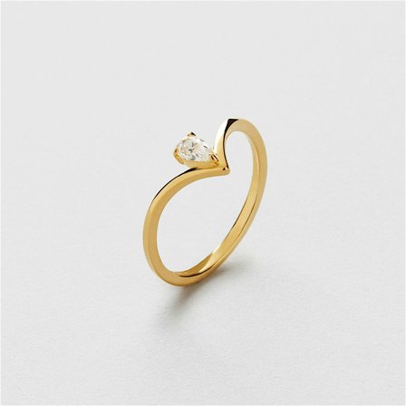Elle Pinky Ring - 18K GULLBELAGT STERLINGSØLV