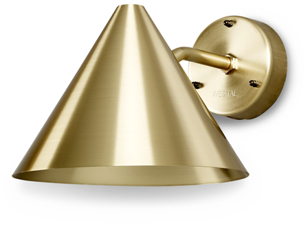 Westal Tratt Vægarmatur 210 × 250 mm, E27 messing, Belysning