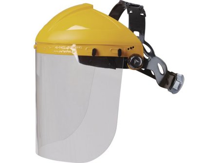 DELTA PLUS Pannskydd med visir Gul - Lyreco - Skyddsutrustning - Ögonskydd - Visir