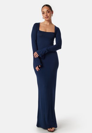 BUBBLEROOM Square Neck L/S Maxi Dress Klær