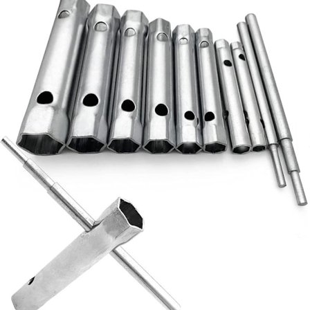 Sæt med 10 rørtænger 6 til 22 mm, rørtænger, tændrørsnøgler til at skrue ind