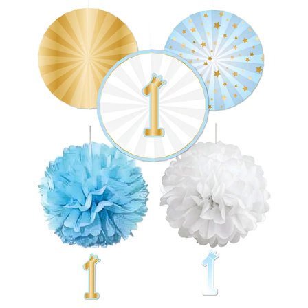 Koristepakkaus 1st Birthday Vaaleansininen