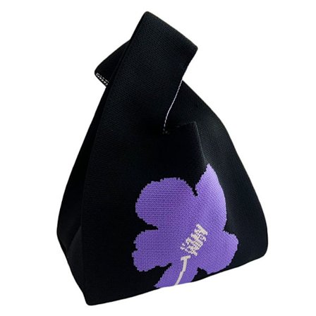 Strik håndtaske håndledstaske SORT