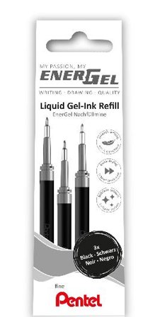 Pentel Refill EnerGel needle svart 3/fp - Lyreco - Kontorsmaterial - Pennor - Pennpatroner