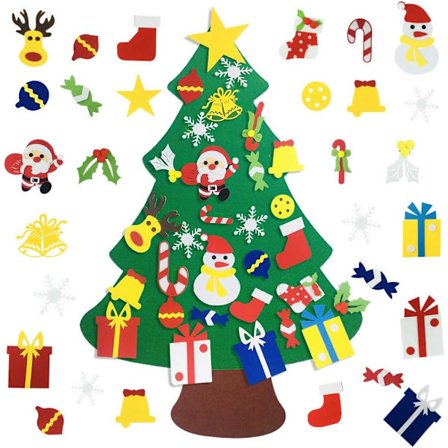 Lasten DIY-huopajoulukuusisetti 30 osaa, seinälle ripustettava irrotettava koriste