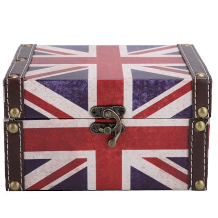 Vintage Smyckeskrin i Trä Skattkista Organizer