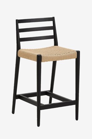 Kave Home - Barstol - analy 2-pak - Sort - Barstole & -taburetter - Fra Homeroom