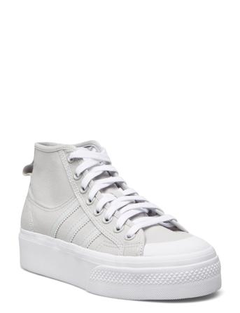 Nizza Platform Mid J Høye Sneakers Grå Adidas Originals*Betinget Tilbud