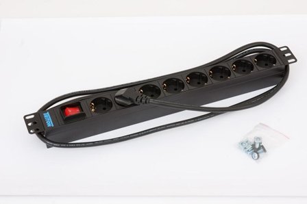 TRITON 19" Steckdosenleiste, 8-Fach,