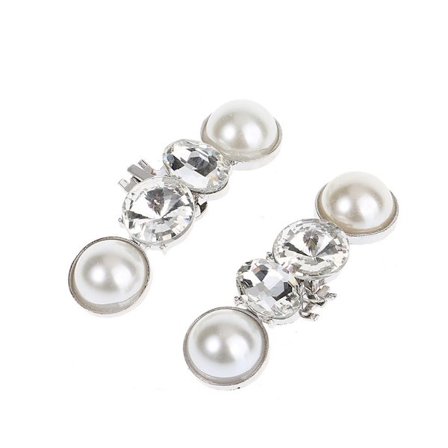 2PCS Skodekorationer Rhinestone Sko Clip