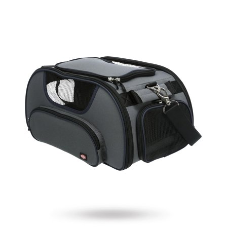 Trixie - Transportväska Airline Wings Uppp till 20 kg - Grå/blå - Resa med djur