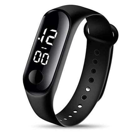 1 st Mode Digital Led Sportklocka Unisex Silikonband Armbandsklocka Herr Dam Mode Enkelt