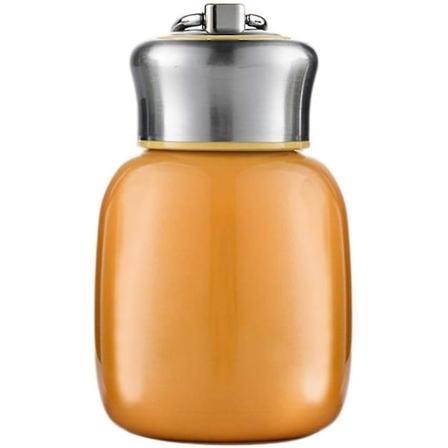 Søt termosflaske, reiseskrus i rustfritt stål, lekkasjesikker dobbeltvegget vakuumflaske Mini 200 ml flaske (oransje)