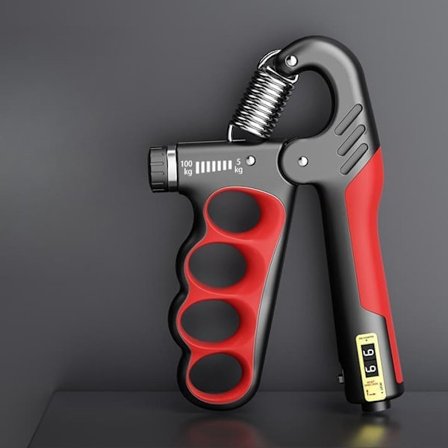 Håndtræner 1/2-pakke - Justerbar 5-100 kg Gribeforstærker, Gribetræner med Tæller