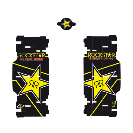 Blackbird Rockstar Energy Radiator Guard Decals - KTM 250 XC-F 2013-2015
