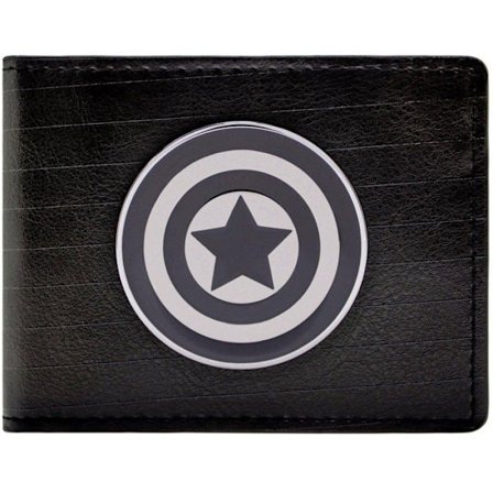 Plånbok Captain America - 40109 - Svart plånbok med silver sköld emblem