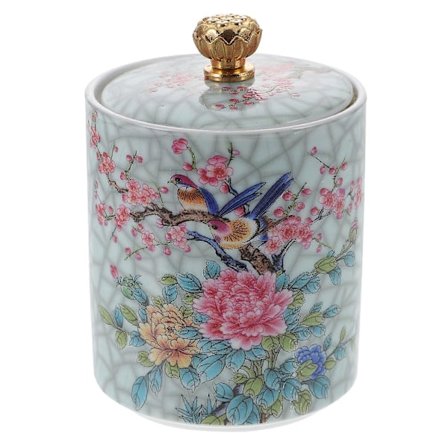 1 kpl Keraaminen Teepurkki Irtoteeastia Emali Säilytyspurkki Posliiniastia