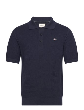 Structured Cotton Ss Polo GANT Navy
