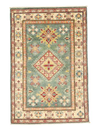 Anudada A Mano Kazak Fine Alfombra 83X124 De Lana Pequeño