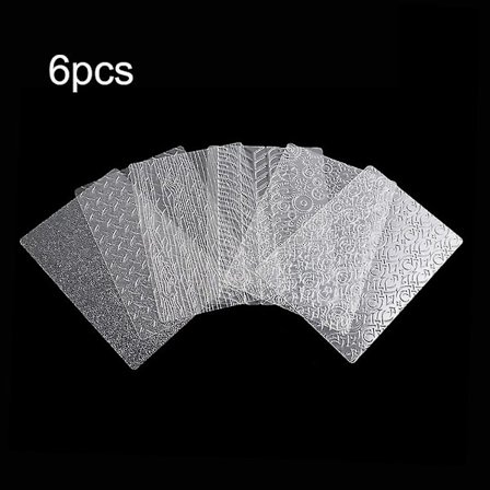 6 stk Dekormatte med Dekor med Dekkstruktur for Sukkerpasta, Kakeform, Bakeverktøy