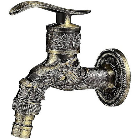 Retro messing veggmontert kran, utendørs hagekran G1/2"