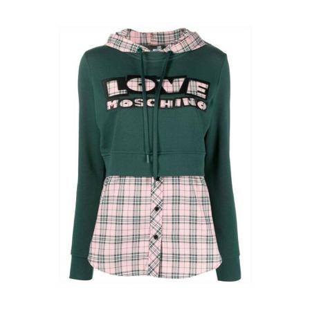 Moschino, Hoodies Zielony, Kobieta, Rozmiar: S