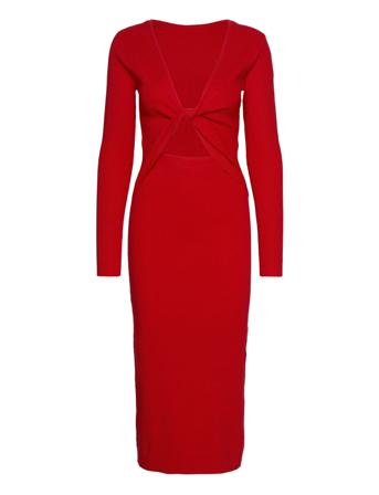 Lela Jenner Dress Dresses Knitted Dresses Punainen Bzr