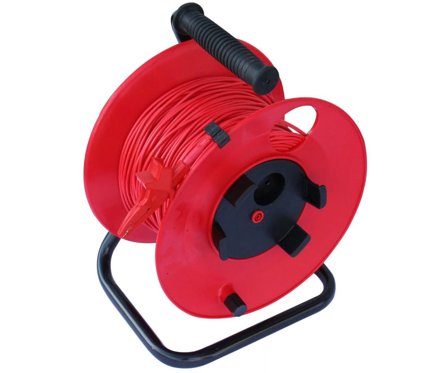 ELIT Måleledning 100m på tromel rød