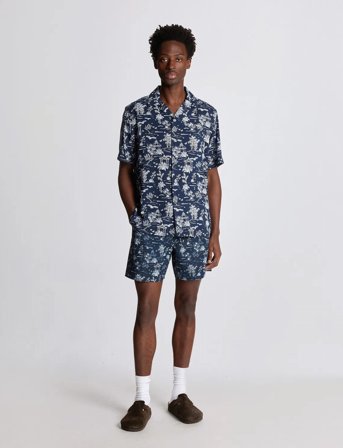 Lyle & Scott Botanical Garden Print Swimshort - Blue - S