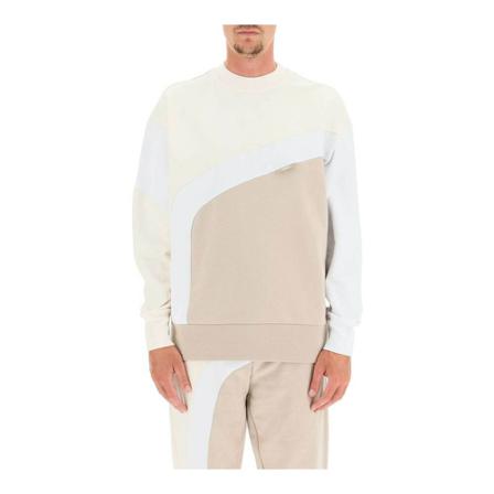 Msgm, crewneck sweatshirt with logo Wit, Heren, Maat:M,stretch